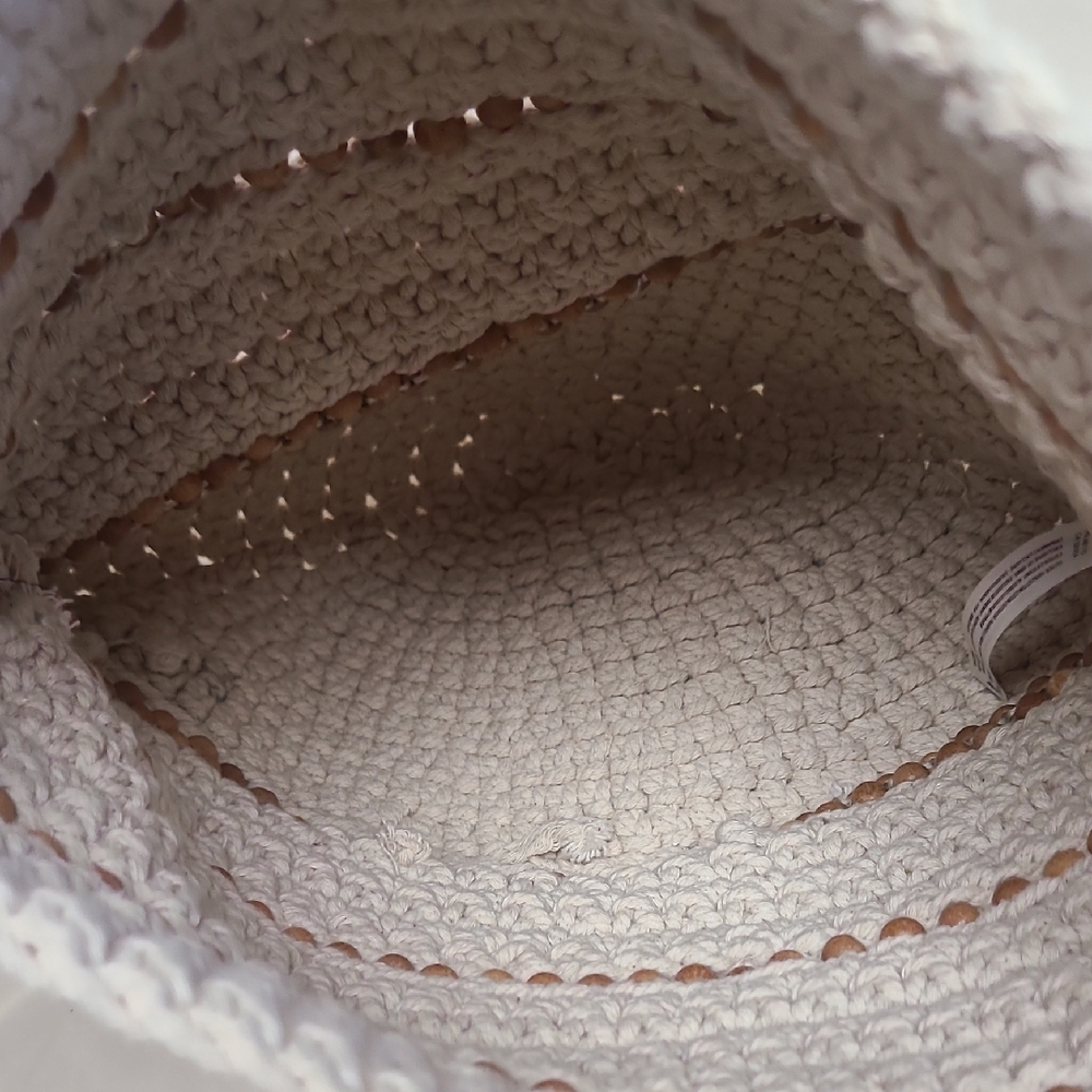 Free People Meet Me in Mallorca Cotton Crochet Beaded Crossbody Bag - Picture 4 of 5